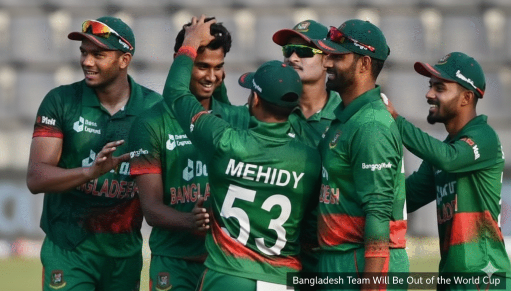 Bangladesh Team Will Be Out of the World Cup Bangladesh Team के मैच के दौरान एक खिलाड़ी गंभीर दिख रहा है, बाकी खिलाड़ी खुश हैं | World Cup Cricket 2026
