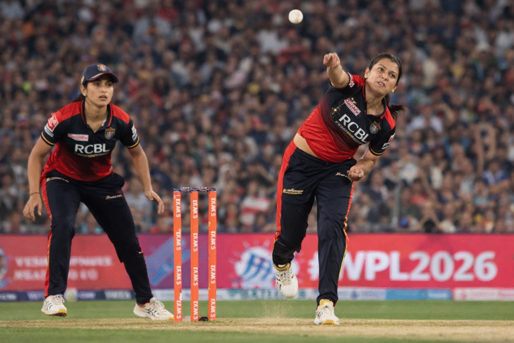 RCB Women bowling action WPL 2026 Final RCB vs Delhi Capitals Smriti Mandhana team bowling performance